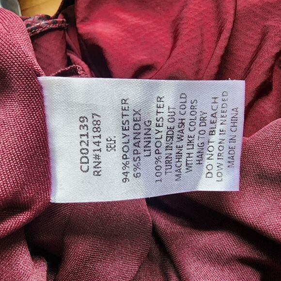 TCEC dress snakeskin print drop waist burgundy whimsigoth Dark Romance S - Picture 4 of 5